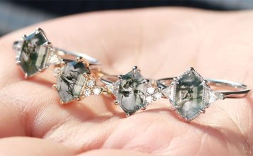 How Do Branch Kite Shape Natural Moss Agate Rings Express the Beauty of Nature?