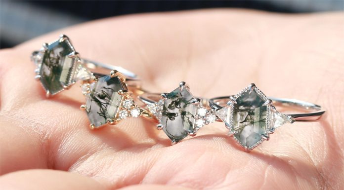 How Do Branch Kite Shape Natural Moss Agate Rings Express the Beauty of Nature?